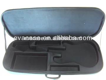 EVA guitar case with handle and zipper of custom eva guitar case with eva foam tray of waterproof eva hard guitar case with logo