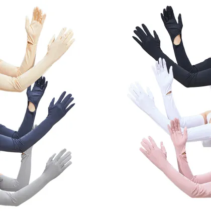 Women's Long UV Sun Protection Gloves - Anti-UV Driving Arm Sleeves