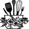 Ornamento per sala da pranzo cucina moderna linea arte