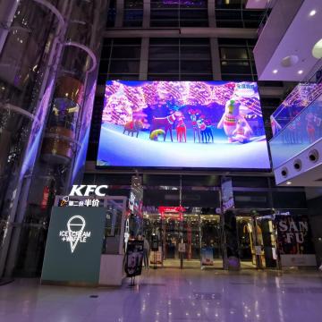 Écran d&#39;affichage en verre LED transparent pour le centre commercial