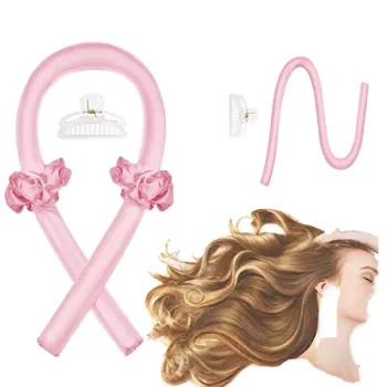 Silk Ribbon Hair Curler Set for Girls - Heatless Styling Tools