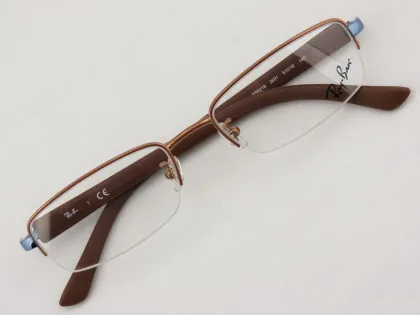 Half Rimless Red Ray Ban Glasses Frames For Women Rb6218 2691 51-18-140