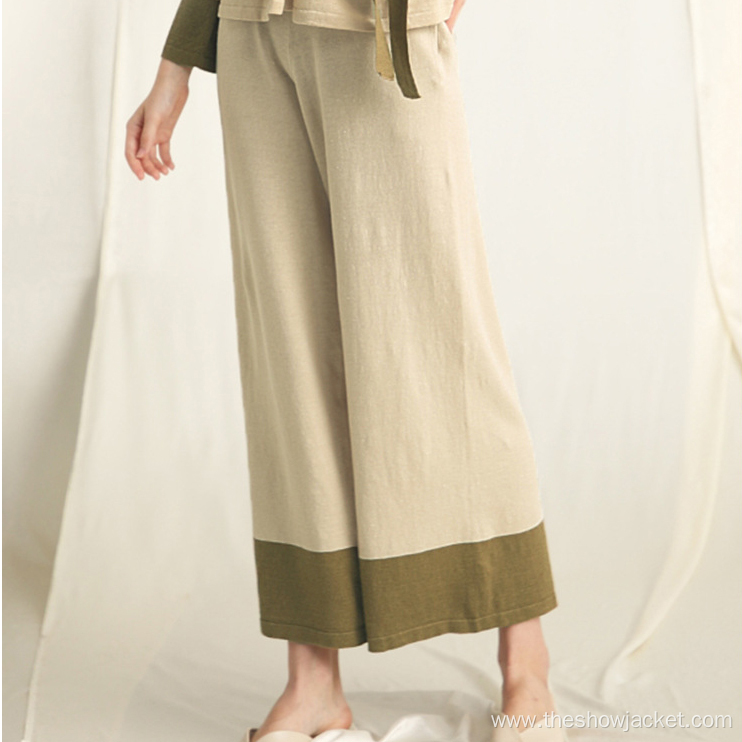 Low MOQ Contrast Color Loose Pants for Women