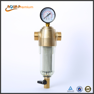 pre-filter / automatic flushing copper water purifier with pressure gauge