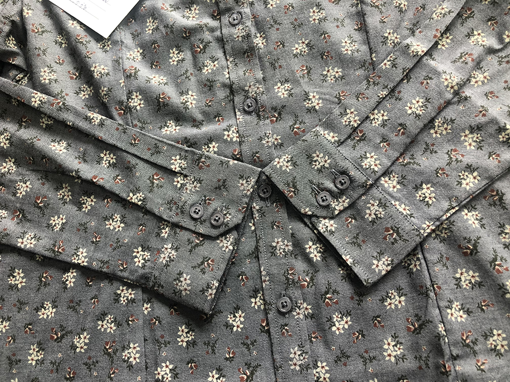long sleeve stand up collar shirt