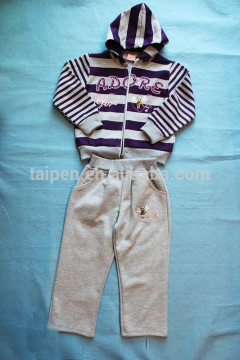 Newest Fashion Design Soft Fabric Girls 2pcs Clothing Sets Kids Sport Wear