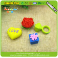 TPR bahan 3d cincin bentuk mini eraser