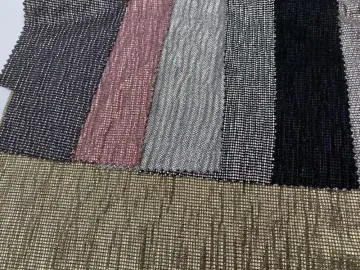 Crushed Velvet Accordion Pleated Fabric
