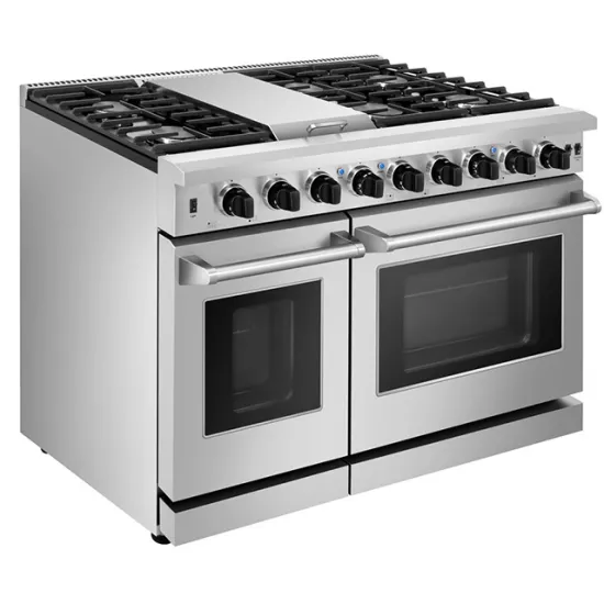 Kitchen equipment stainless steel Europe cooker 6 burners gas stove burners gas range with oven