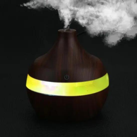 7 Color Changing 300ml Wood Grain Ultrasonic Humidifier