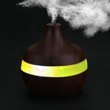 7 Color Changing 300ml Wood Grain Ultrasonic Humidifier