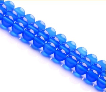 natural high quality blue agate round gemstone loose beads