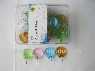 colored plastic head metal thumbtack