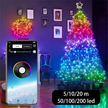 USB LED String Light Bluetooth App Control String Lights Lamp Waterproof Outdoor Fairy Lights for Christmas Tree Decoration
