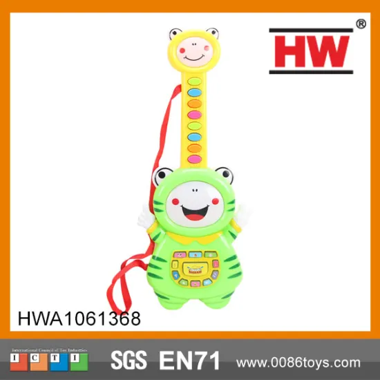 High Quality Plastic 19 Keys Frog Small Body Electric Guitar With Music And Light