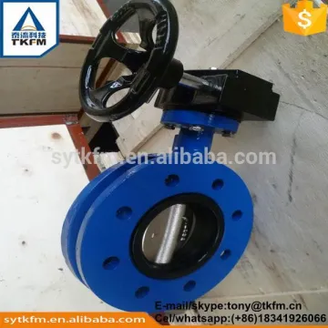 2015 TKFM low pressure flange connection disc type dn150 butterfly valve