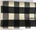 Tessuto in lana 100% scozzese bianco e nero