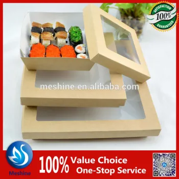 SGS institute certified Kraft Paper sushi boxes/salad boxes/dessert boxes/lunch boxes