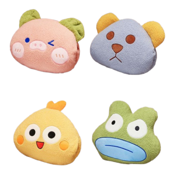 Kawaii Car Seat Cushion with Pocket Hand Warmer