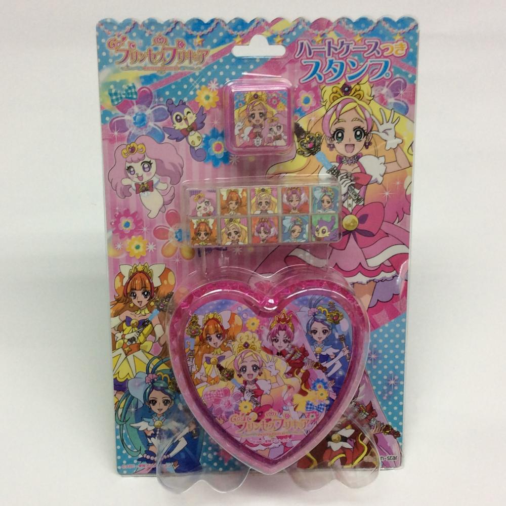 plastic heart-shaped cartoon portable stamp set