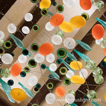 Popular creative color chandelier restaurant chandelier custom large chandelier restaurant chandelier