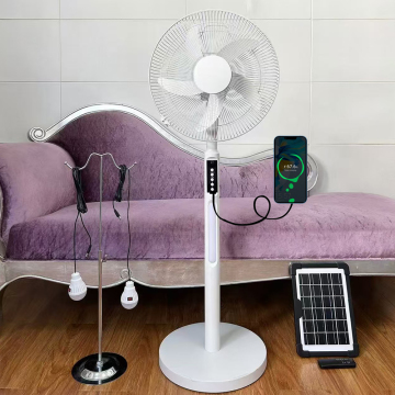 CE FCC Certified 14 Inch Rechargeable Lithium Battery Solar Floor Fan - Cheap and Latest Model