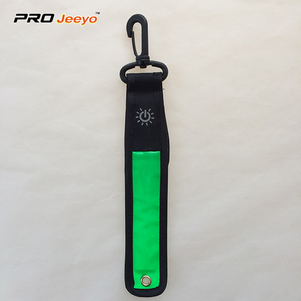 Reflective Led Light High Bright Green Pvc Flashlight Keyring Rk Lc002