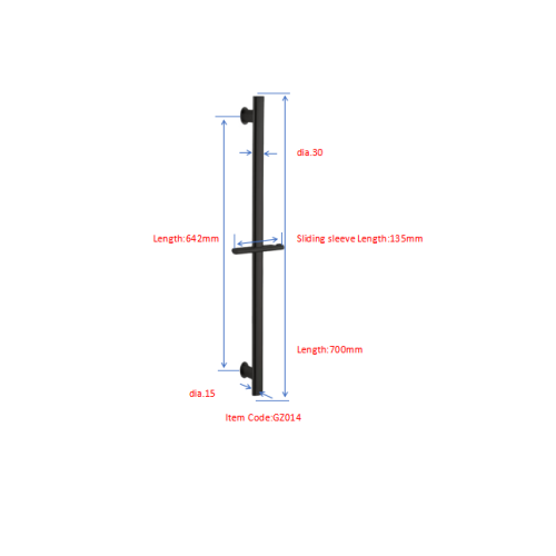 New Elliptical Shower Rail