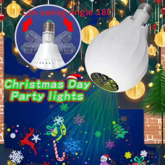 RGB LED Disco Stage Lights E27 Bulb Rotating Magic Ball for Christmas Parties