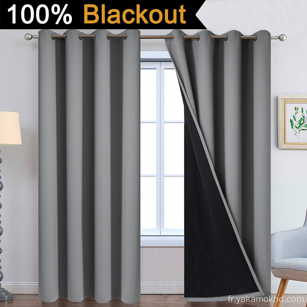 Rideaux 100% occultants gris