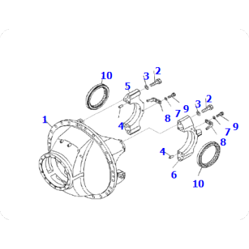 Dump truck HD785-7 differential assembly 561-22-71007