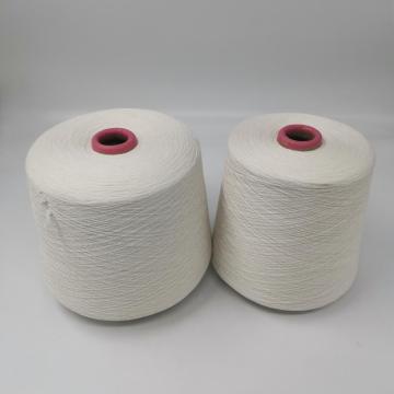 20S+40D 100% Polyester Spun Raw White