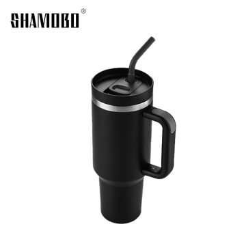 Tazza da viaggio termica con coperchio e cannuccia