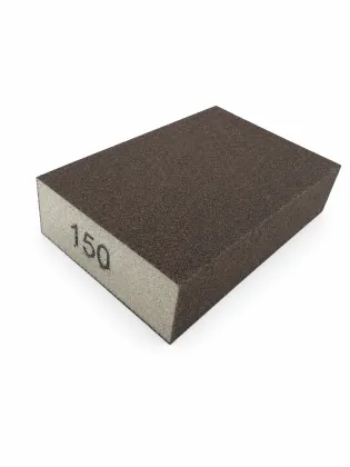 Wood sanding four-sided sanding block