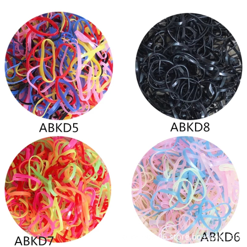 1000Pcs/Pack Colorful Small Disposable Hair Bands Cute Girls Elastic Rubber Band Scrunchie Ponytail Holder Gum Hair Accessories