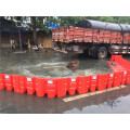 Temporary road satety barrier flood barrier for channel