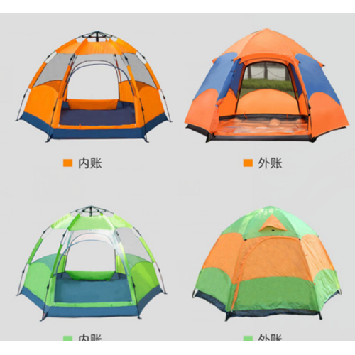 Single door double layer hand tent