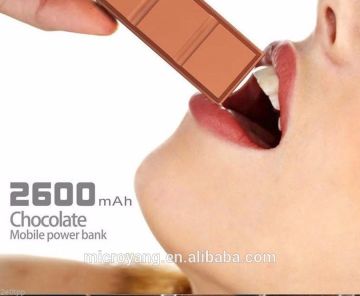 2600 mAh Promotional Gift Chocolate Bar USB Power Bank