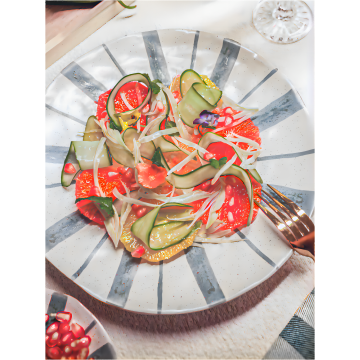 Tableware Modern Line Ceramic Plate Supplier