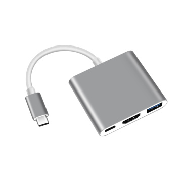 HUB 3-en-1 haute vitesse de type C vers HDMI (4K) + PD + USB3.0