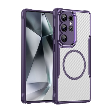 Custodia di telefono morbido TPU colorato elegante personalizzato per Samsung Galaxy S25 Edge Ultra - Design in fibra di carbonio