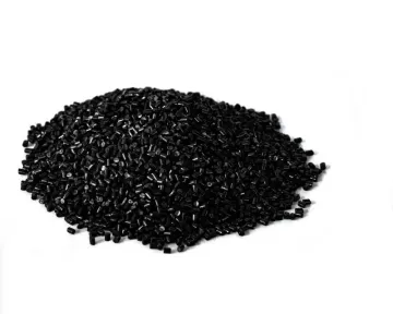 Yarn uses in-situ semi-dull nylon 6 black particles