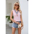 women Collar Loose Casual Tank Top