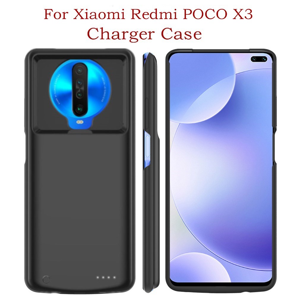 6800mAh Portable Power Bank Battery Charger Cases For Xiaomi Redmi POCO X3 Battery Case Battery Charging Cover For Pocophone X3