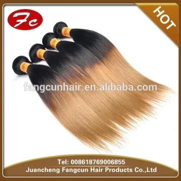 Two tone ombre color#1B/27 remy Indian hair weaving