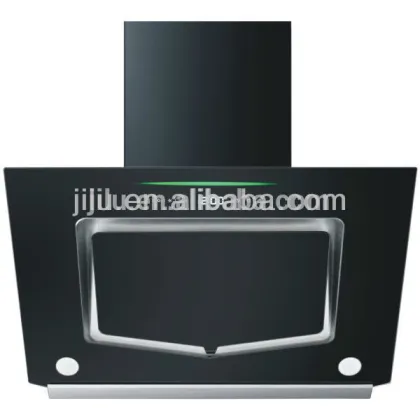 90cm new design kitchen black glass range hood