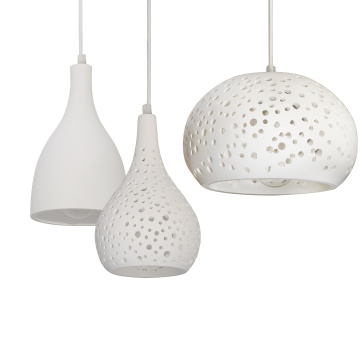 Orifício de lâmpada pendente de gesso com furo de gesso para sala de jantar