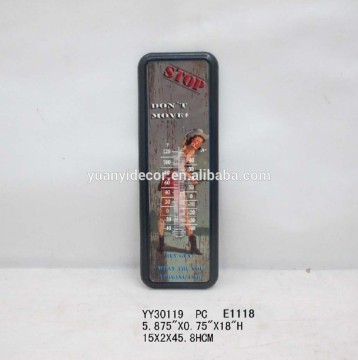 Vintage Metal thermometer wall Art