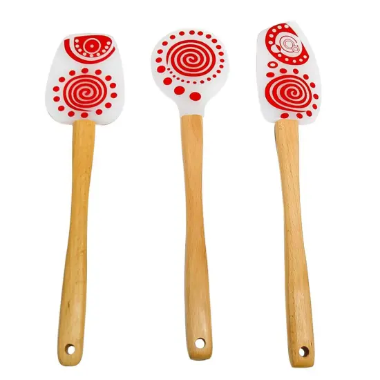 100% Food Grade Silicone Baking Cake Spatula Set