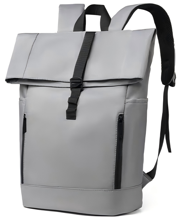 Durable roll-top laptop backpack for commuters